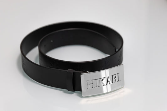 HIKARI Leather Belt with Silver Buckle