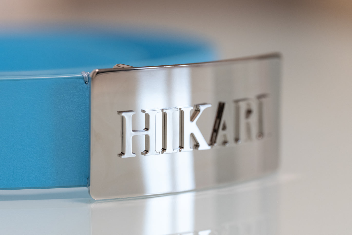 HIKARI Leather Belt with Silver Buckle